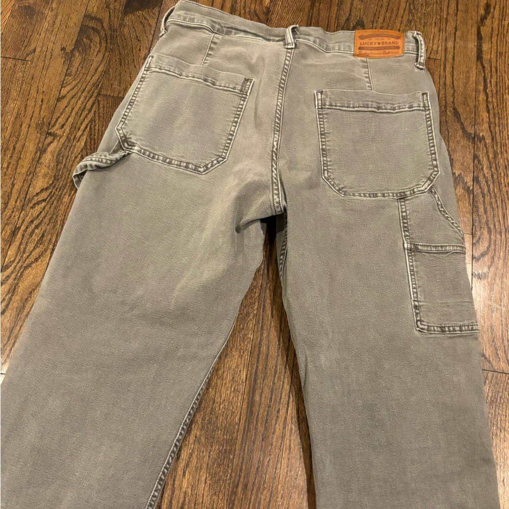 Men’s Lucky Brand olive gray green Cotton Casual Pants 32x30 - Picture 2 of 6